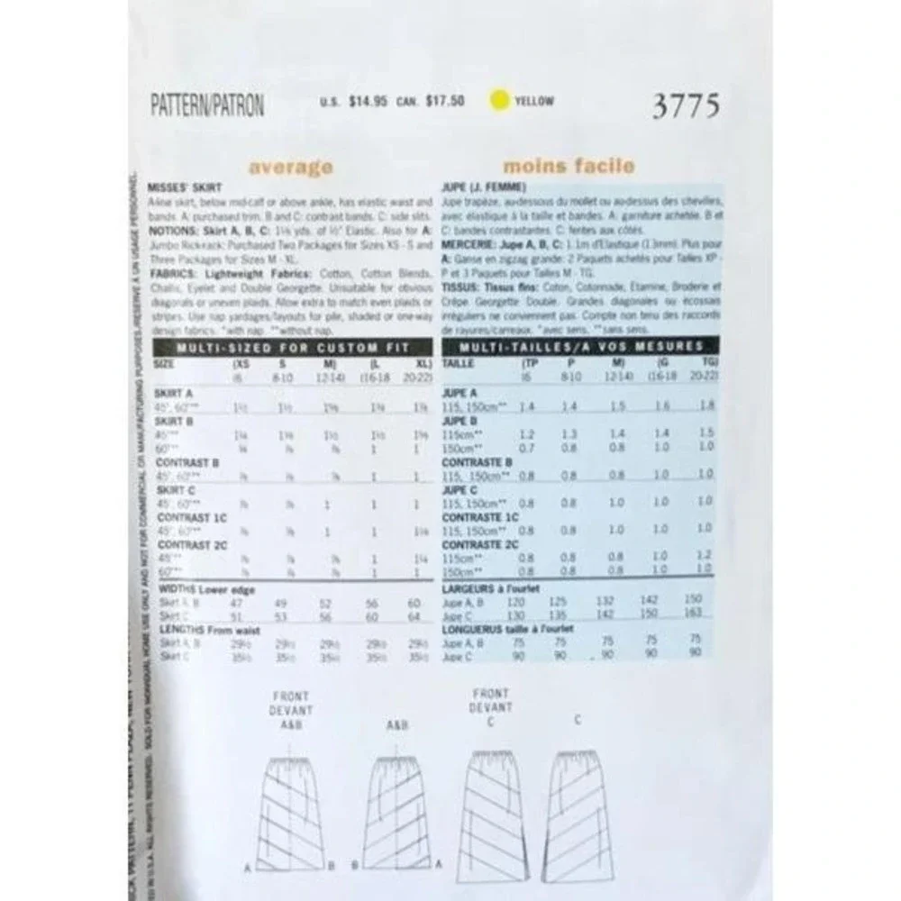 Butterick simplicity 3775